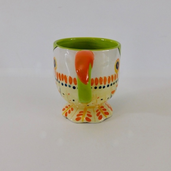 ANTHROPOLOGIE Tortua Abstract Pedestal Mug Coffee Tea Colorful Kitchen Boho - Picture 4 of 9